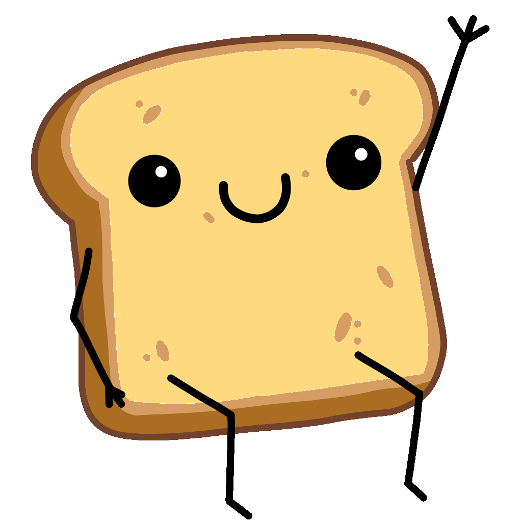 Toast mascot waving